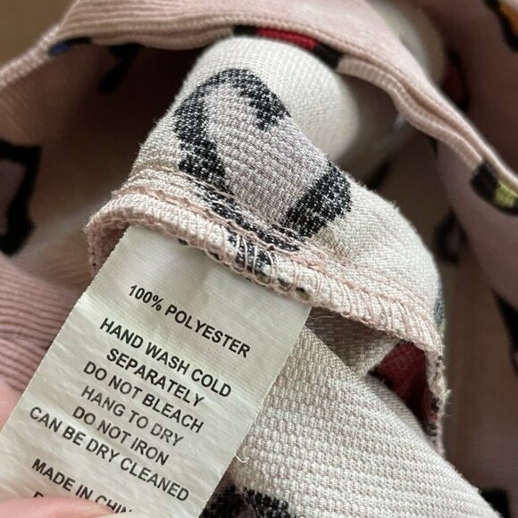 Unique Vintage Womens Ruth Suspender Skirt Sz Medium Pink Hearts Corduory Twee - Picture 9 of 9